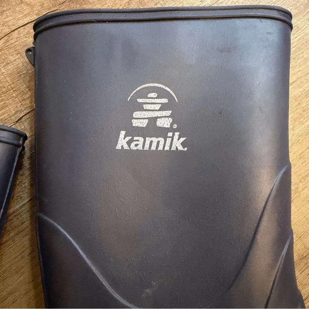 Kamik Kids‎ Girls Big 4 Rain Boots Pink Navy Outdoor Weather Summer Fall Walking